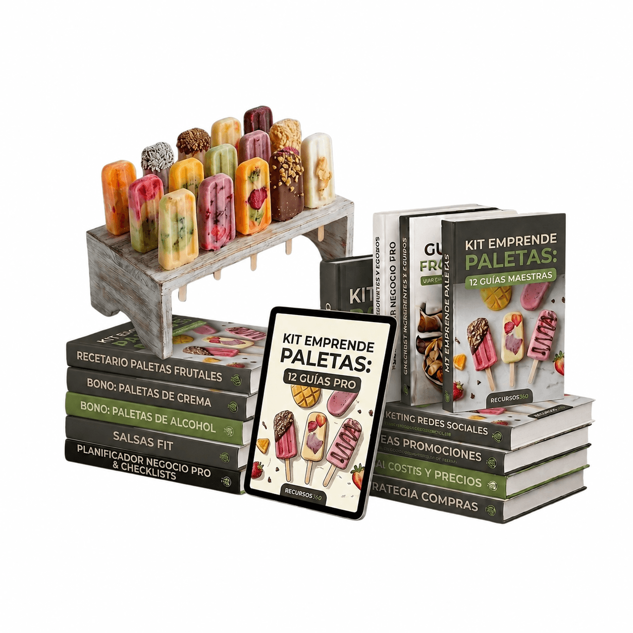 Kit Emprende Paletas Artesanales: 12 Guías Maestras + Bonos PDF